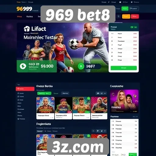 Interface do usuário do site 969 bet8